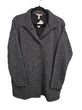 Eileen Fisher Boxy Tweed 100% Organic Cotton Jacket XXS - READ NWT Dark Academia